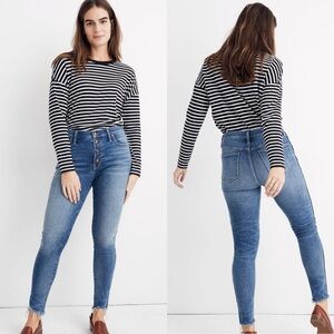 10" High-Rise Skinny Jeans in Cordova Wash: Button-Front Edition
